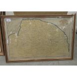 A 17th/18thC Robert Morden coloured county map 'Norfolk' with a scrolled title cartouche  16" x 23"