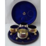 A cased set of four silver salts  London 1930