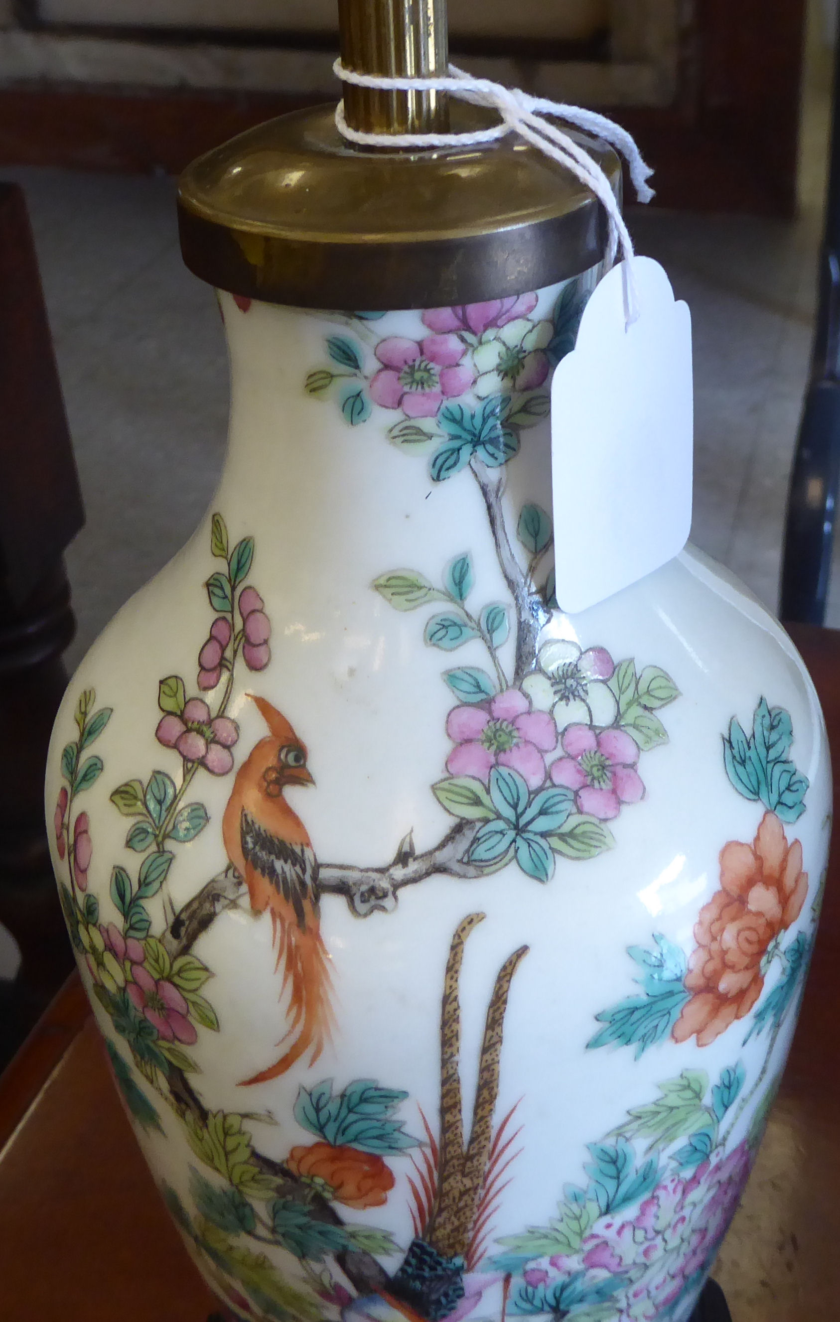 A mixed lot: to include a late 19thC Chinese porcelain crackle glazed vase, converted to a lamp, - Image 4 of 9