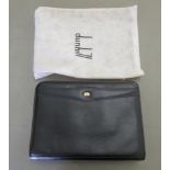 A Dunhill black leather document case  10" x 14"