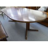 A 1970s Gudme Mobelfabrik by Niels Moller (Danish 1922-1988) rosewood and teak dining table, the two