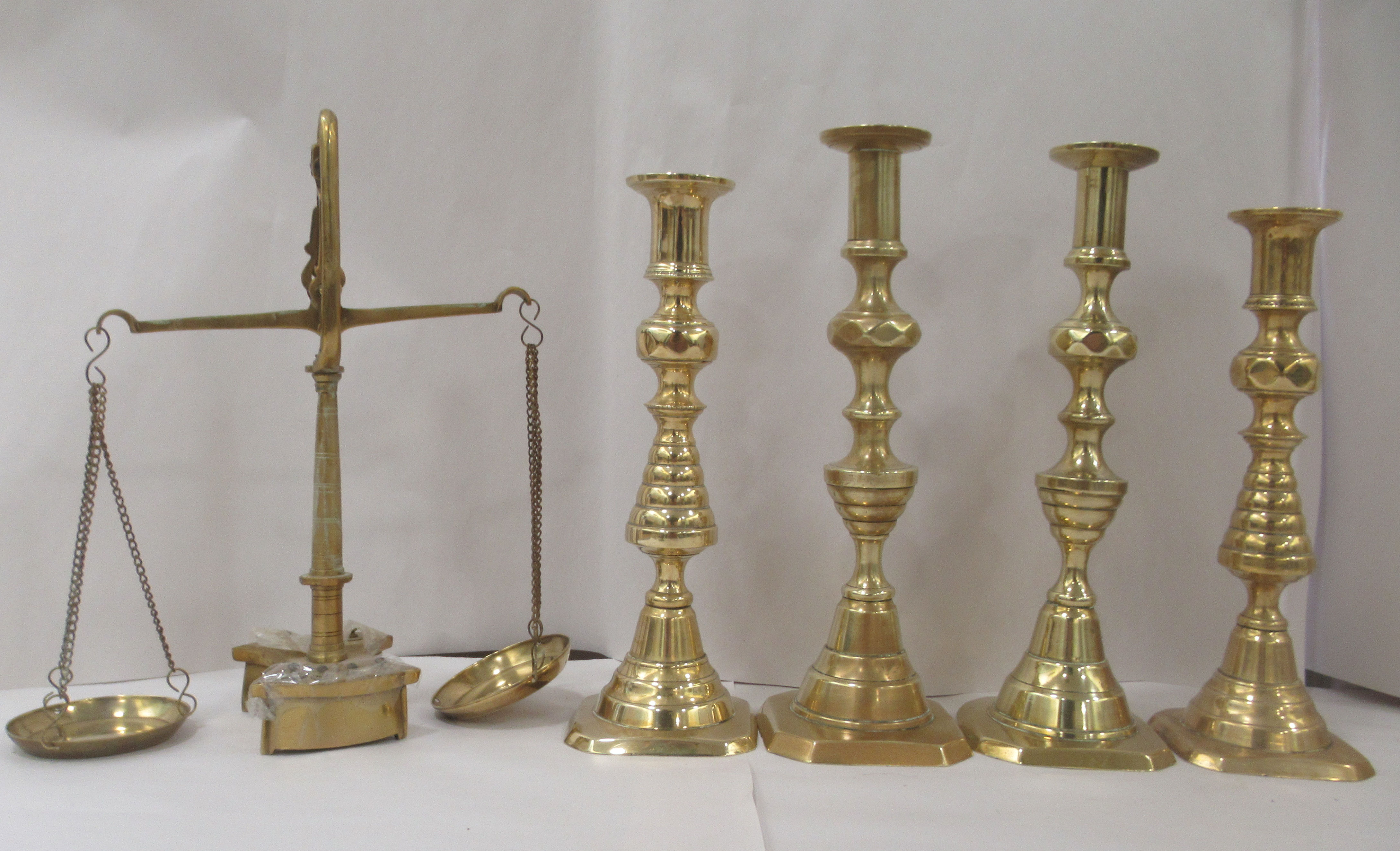 Mainly 20thC functional and decorative metalware: to include door furniture mounts and a brass - Image 5 of 6