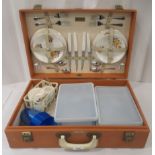 A mid 20thC Brexton picnic hamper with later contents
