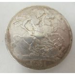 A George IV silver crown  1821