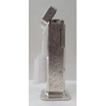 A silver plated Dunhill tower design Tallboy lighter