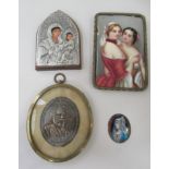 Collectables: to include a miniature icon  3"h  stamped 925