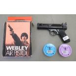 A Webley Premier .22 calibre air pistol