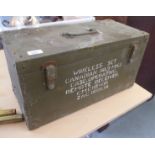 A World War II period wireless Canadian no.9 MK1 case only  10"h  20"w