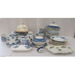 Ceramics: to include a late Victorian bone china cheese dish and cover, decorated with flora and