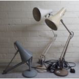 A vintage Anglepoise lamp and two similar