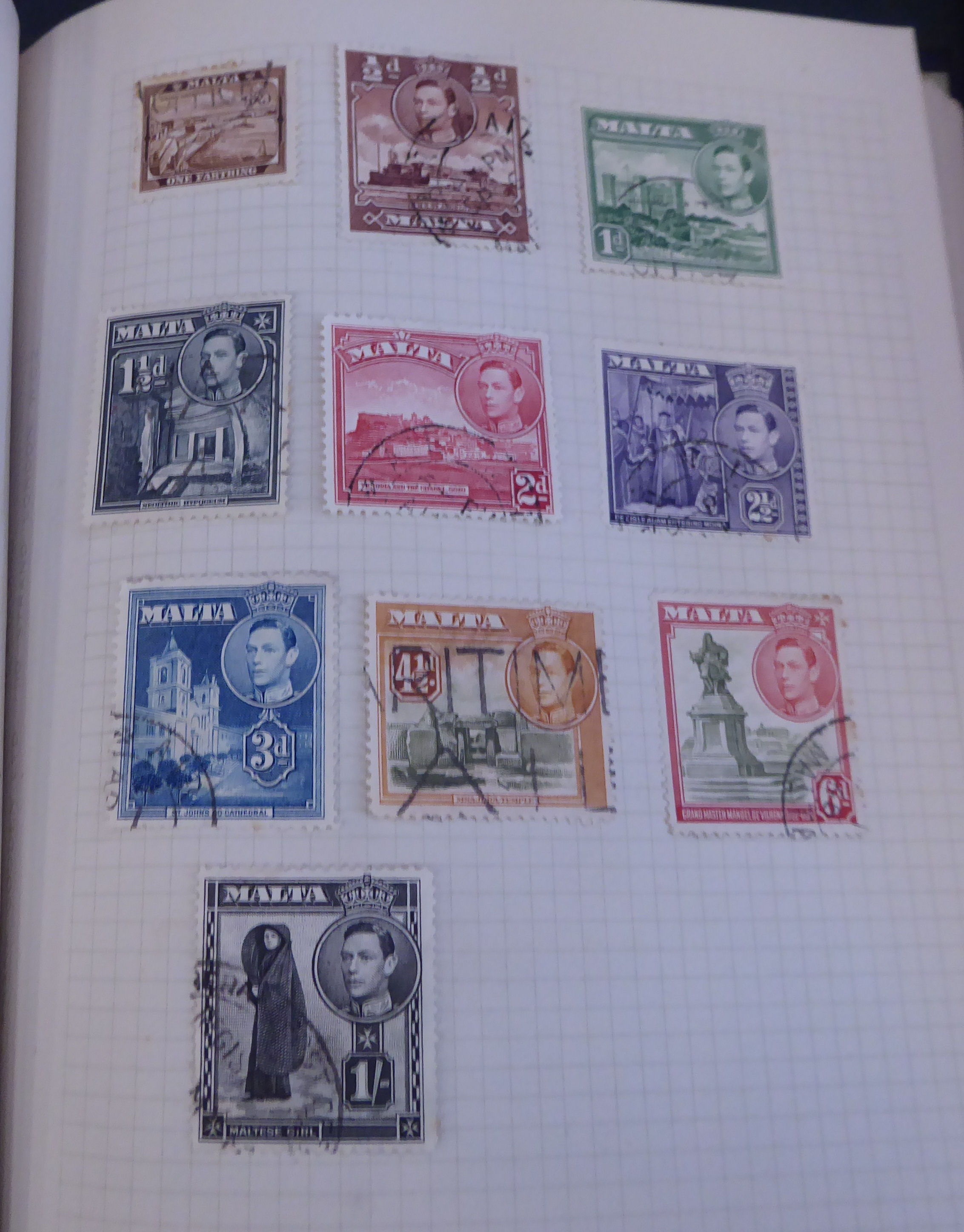 Uncollated British and other world issue postage stamps: to include unused sheets of 1/2d stamps - Image 5 of 8