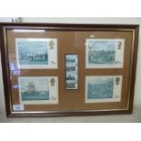 A presentation set of four PHQ cards and unused postage stamps, all relating to famous horse