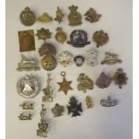 Approx. twenty-five military regimental cap badges and others, some copies: to include 1st Volr.