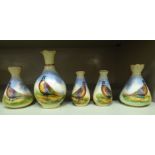 Locke & Co Worcester china vases, painted by E Blake with pheasants in landscapes  comprising a pair