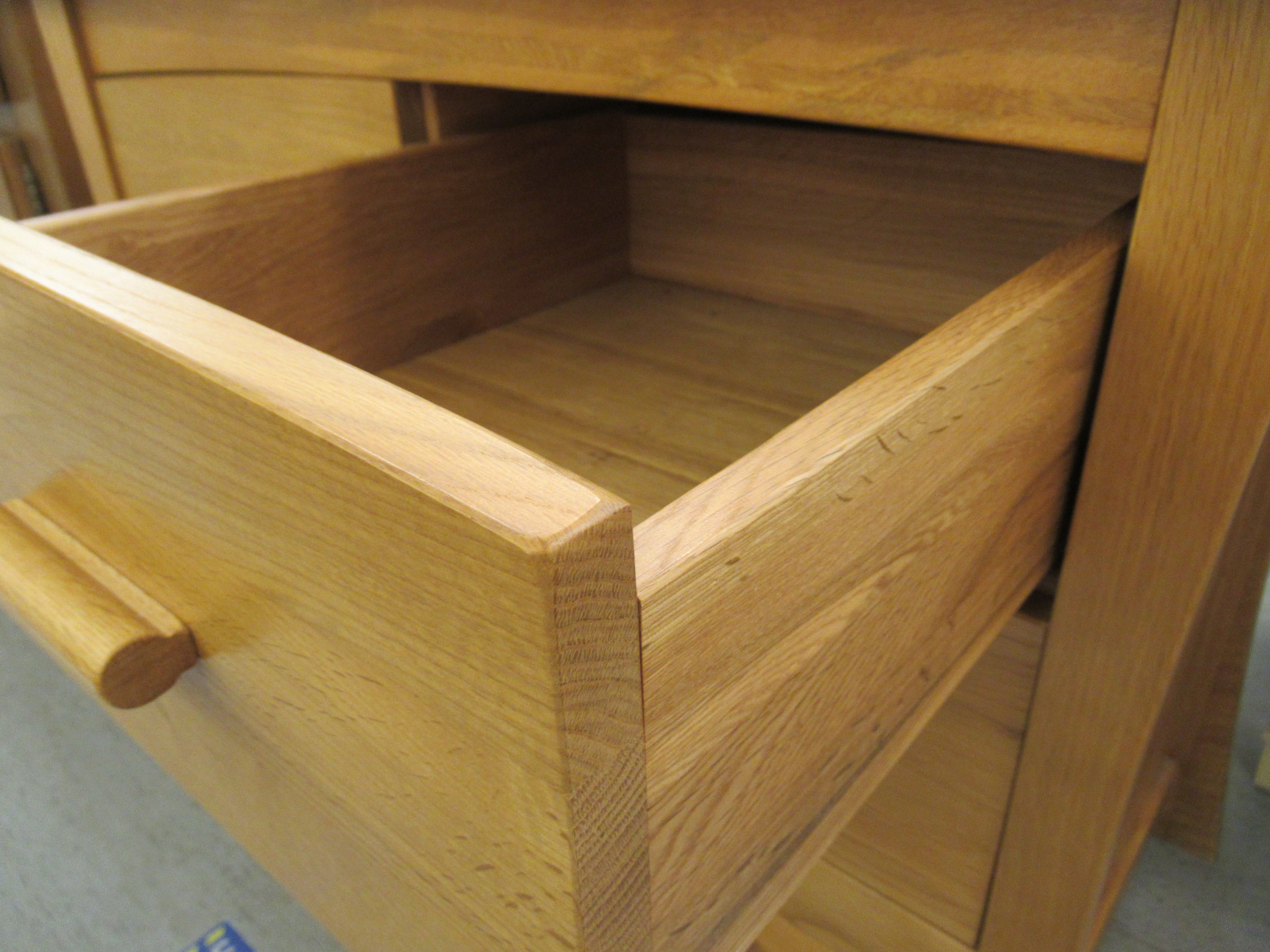 A Mamas & Papas light oak changing station with two short/two long drawers, raised on block feet - Image 3 of 4