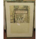 After Richard Beer - 'Venice Café'  Limited Edition 43/96 colour tinted print  bears a pencil