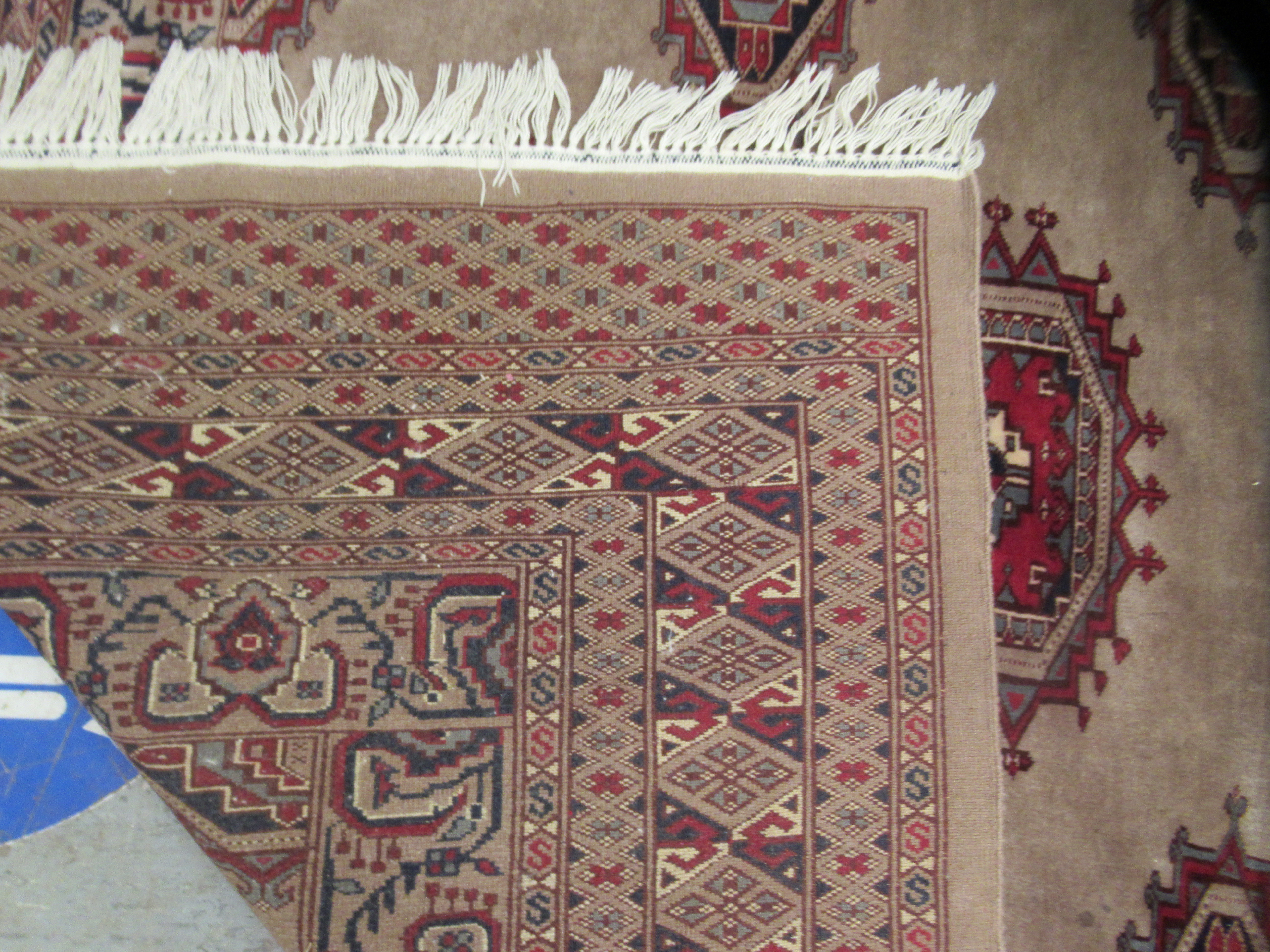 A Bokhara rug, on a multi-coloured ground  52" x 82"; and a machine made Baluchi runner  26" x 84" - Bild 3 aus 6