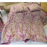 A pair of scatter cushions; and a matching bed throw