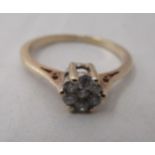 A 9ct gold diamond cluster ring