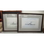 After AC Bell - 'River Work' and 'Wingfield Castle' a pair of marine studies, paddle steamers