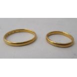 Two 22ct gold wedding rings