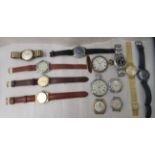 Wristwatches: to include a Ricardo and a Rotary, variously strapped; and two pocket watches