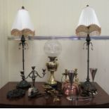 19thC and later decorative and functional metalware: to include a Victorian copper kettle; and