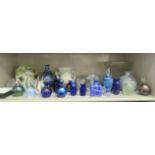 Decorative ceramics, Art Glass and Studio pottery: to include scent bottles and model fish  4"h