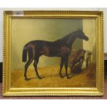 JF Herring Snr - 'Charles XII' (winner of St St. Leger 1839)  oil on panel  bears an inscription &