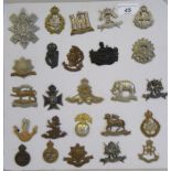 Twenty-four regimental cap badges and other insignia, some copies: to include the Life Guards,