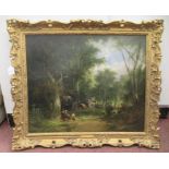 William Shayer Snr - 'Gypsies in the New Forest'  oil on canvas  bears a signature & dated '58