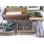 Britains, Dinky and other diecast model vehicles and painted lead model soldiers, mainly army