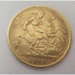 A King George V half sovereign, St. George on the obverse  1915