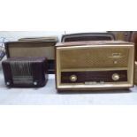 Six vintage radios: to include a Ferguson  12"h  18"w
