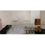 Interior designer accessories: to include a pair of glass candlestands  11"h