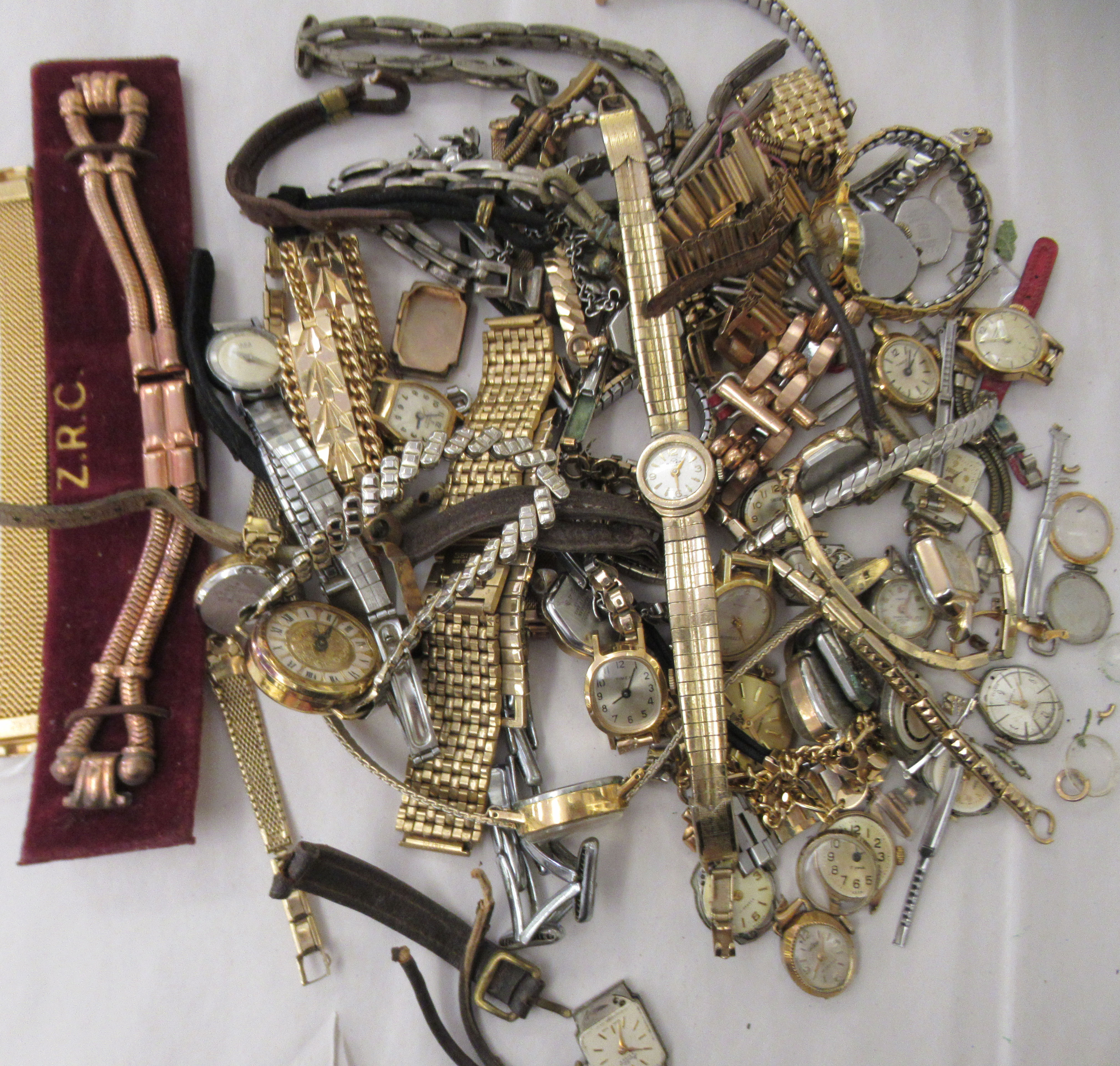 Various wristwatches and assorted straps