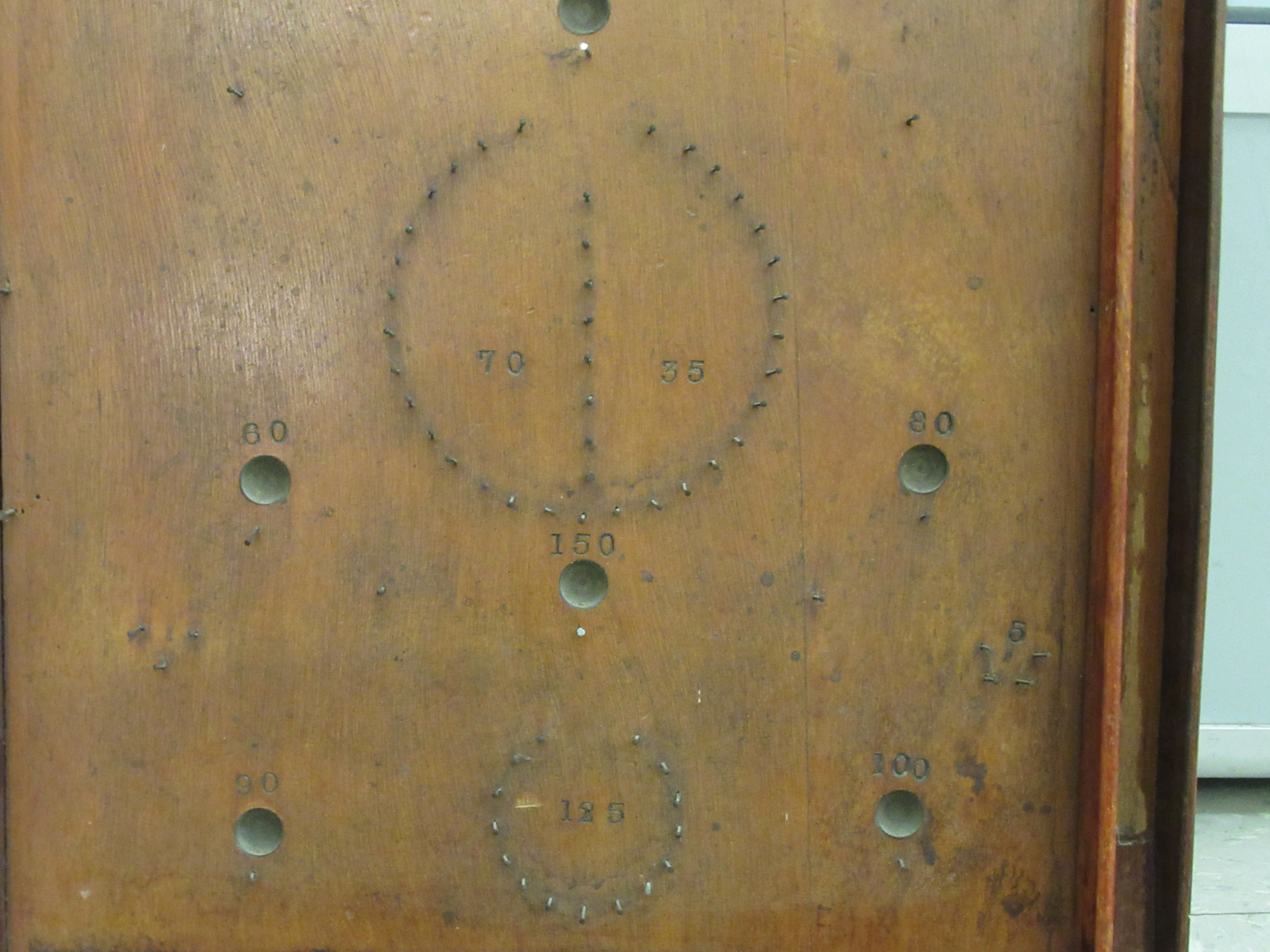 An early 20thC Corinthian bagatelle board with steel balls - Image 3 of 6