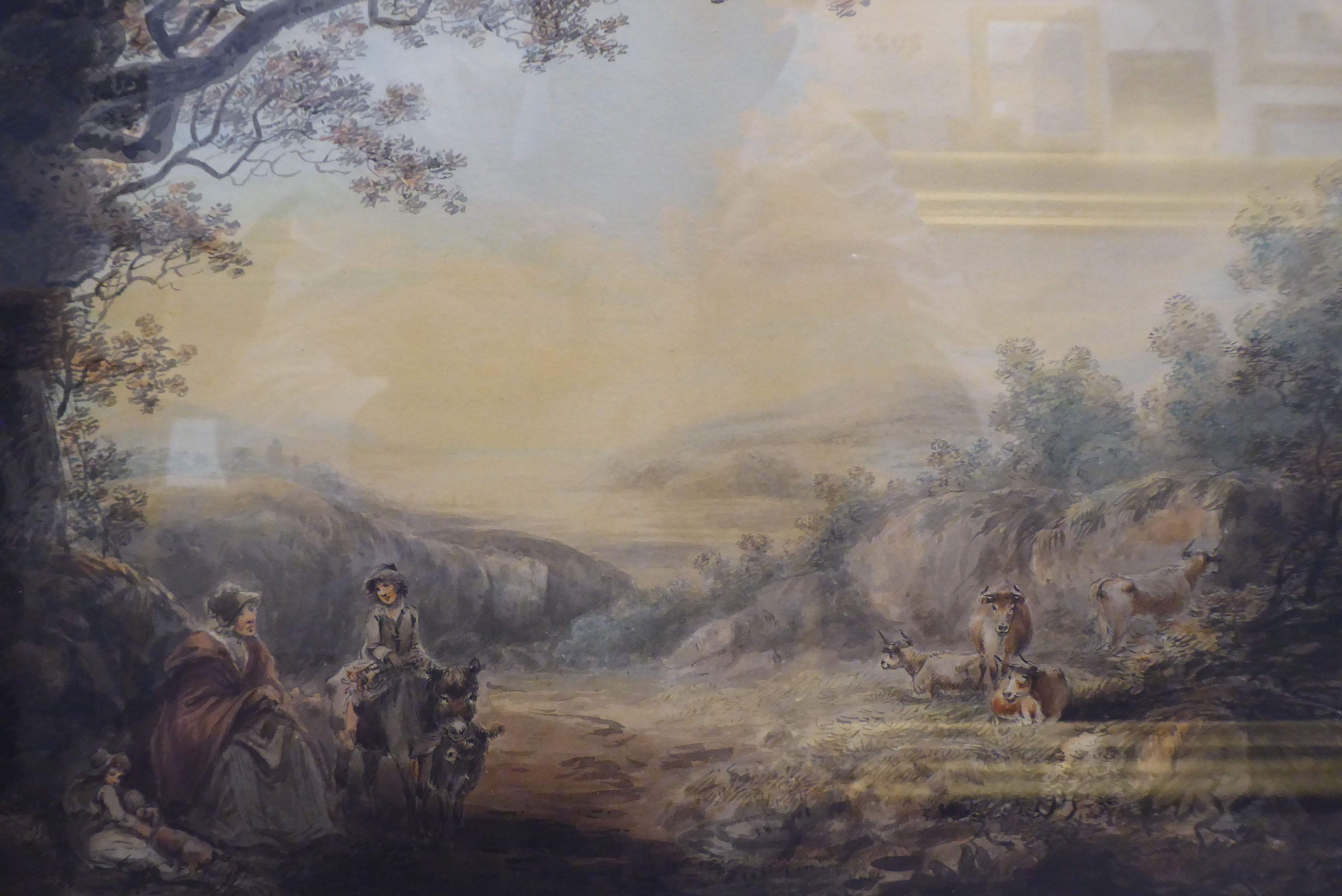 Late 18thC British School, in the manner of J Harding - resting on the road  watercolour  11" x 15" - Image 2 of 4