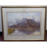 H Moxan Cook - 'Ullswater from Glenridding'  watercolour  bears a signature  14" x 21"  framed
