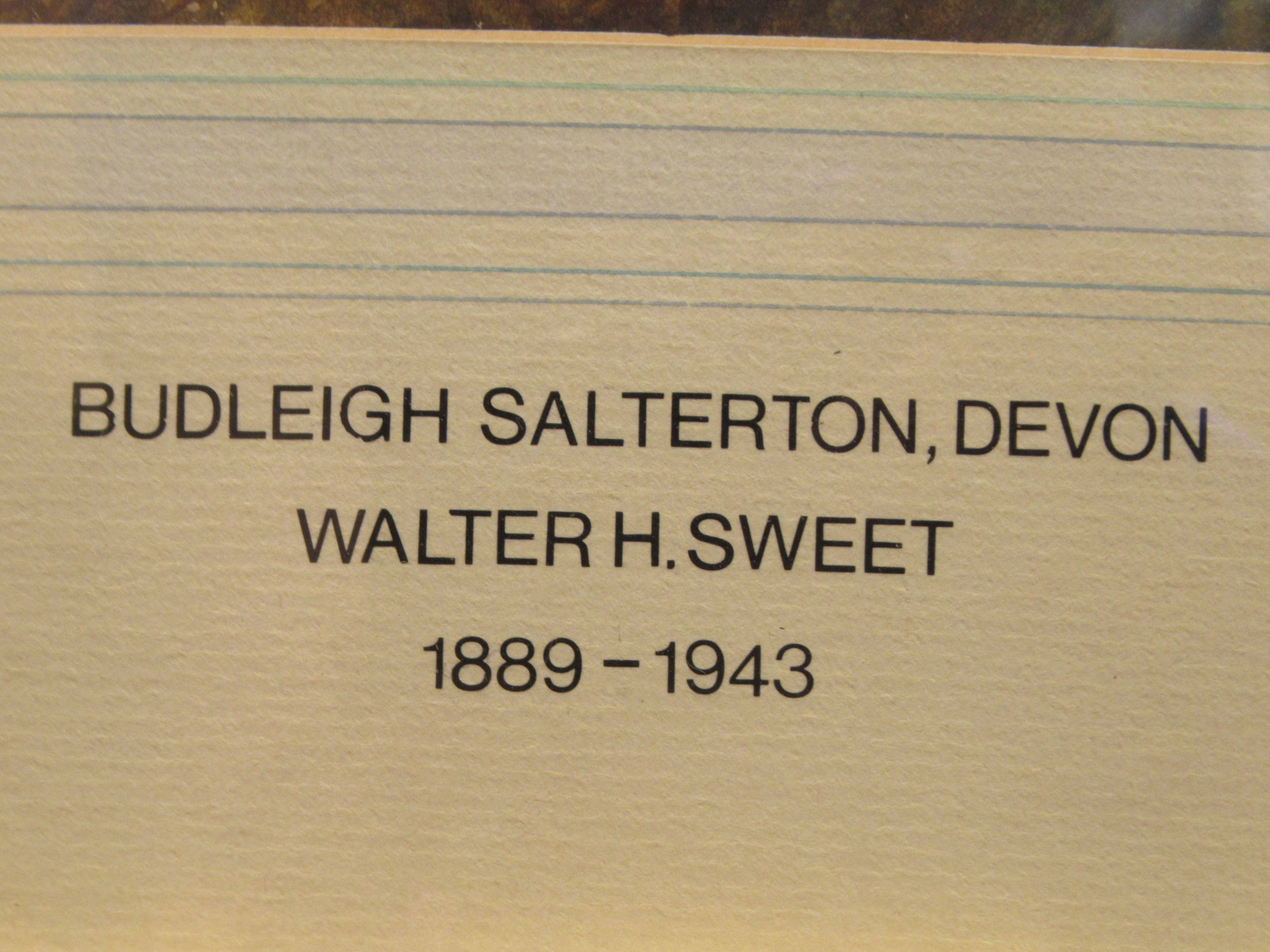 Walter H Sweet - 'Budleigh Salterton, Devon'  watercolour  bears a signature  9.5" x 13.5"  framed - Image 5 of 7