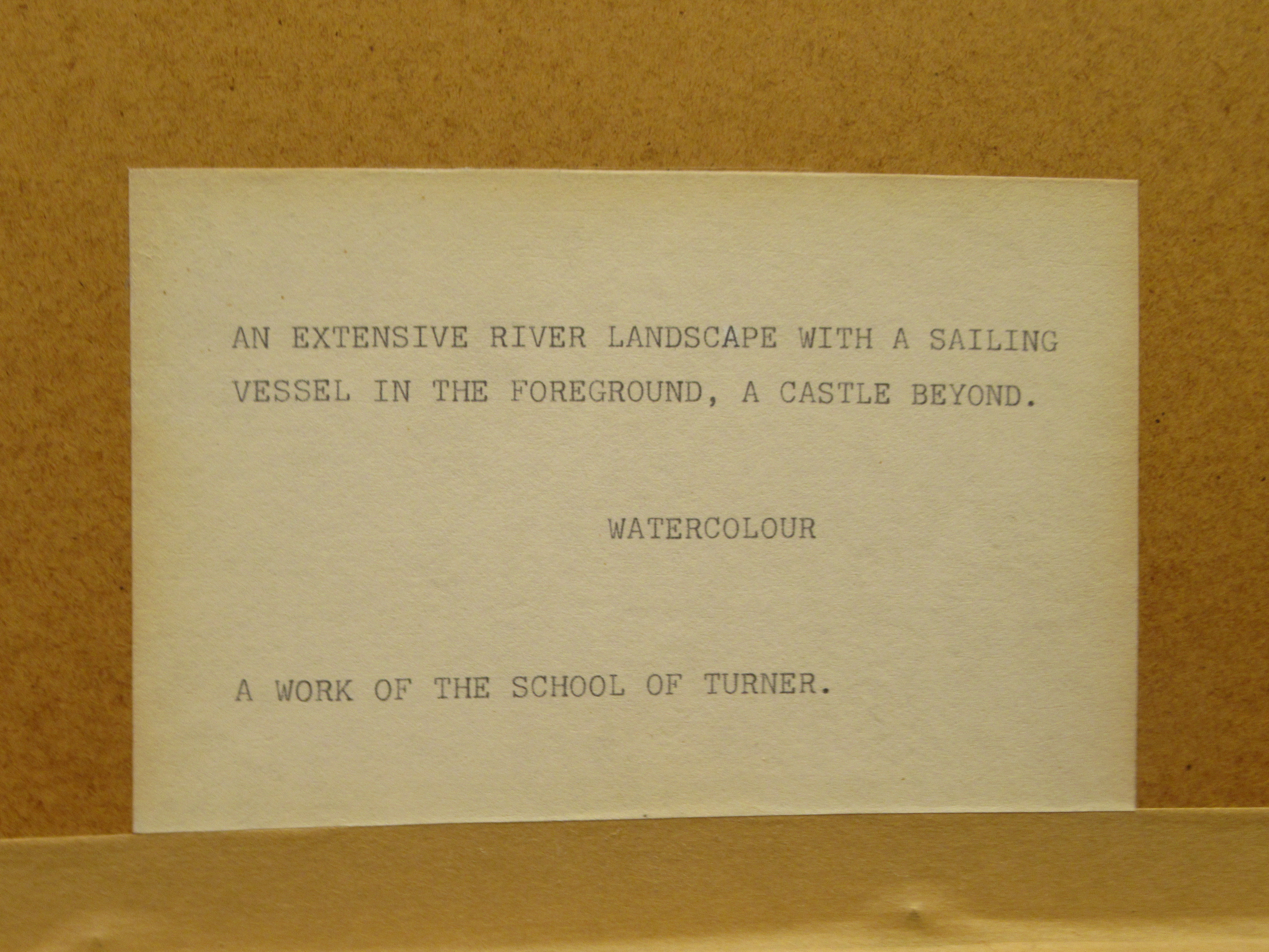 Early 19thC British School - a riverscape in a rainbow sky with a sailing boat and castle ruins - Image 4 of 4