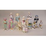 19th and 20thC Continental porcelain and other figures: to include Middle Eastern figures  5"h; a