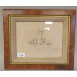 Gordon Beningfield - 'A Fox'  pencil  bears a signature  9" x 7"  framed