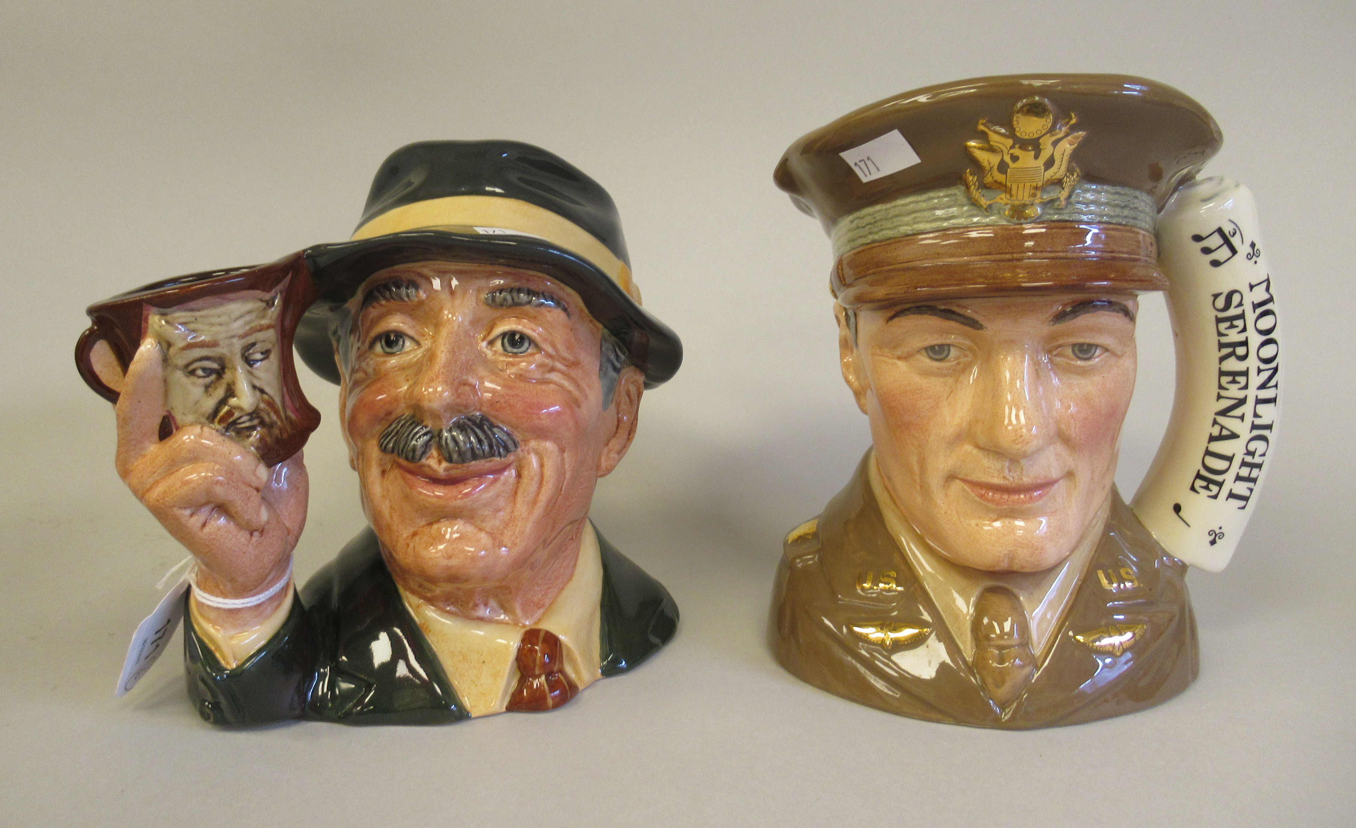 Six Royal Doulton china character jugs: to include 'The Collector' modelled by Stanley James Taylor - Image 8 of 10