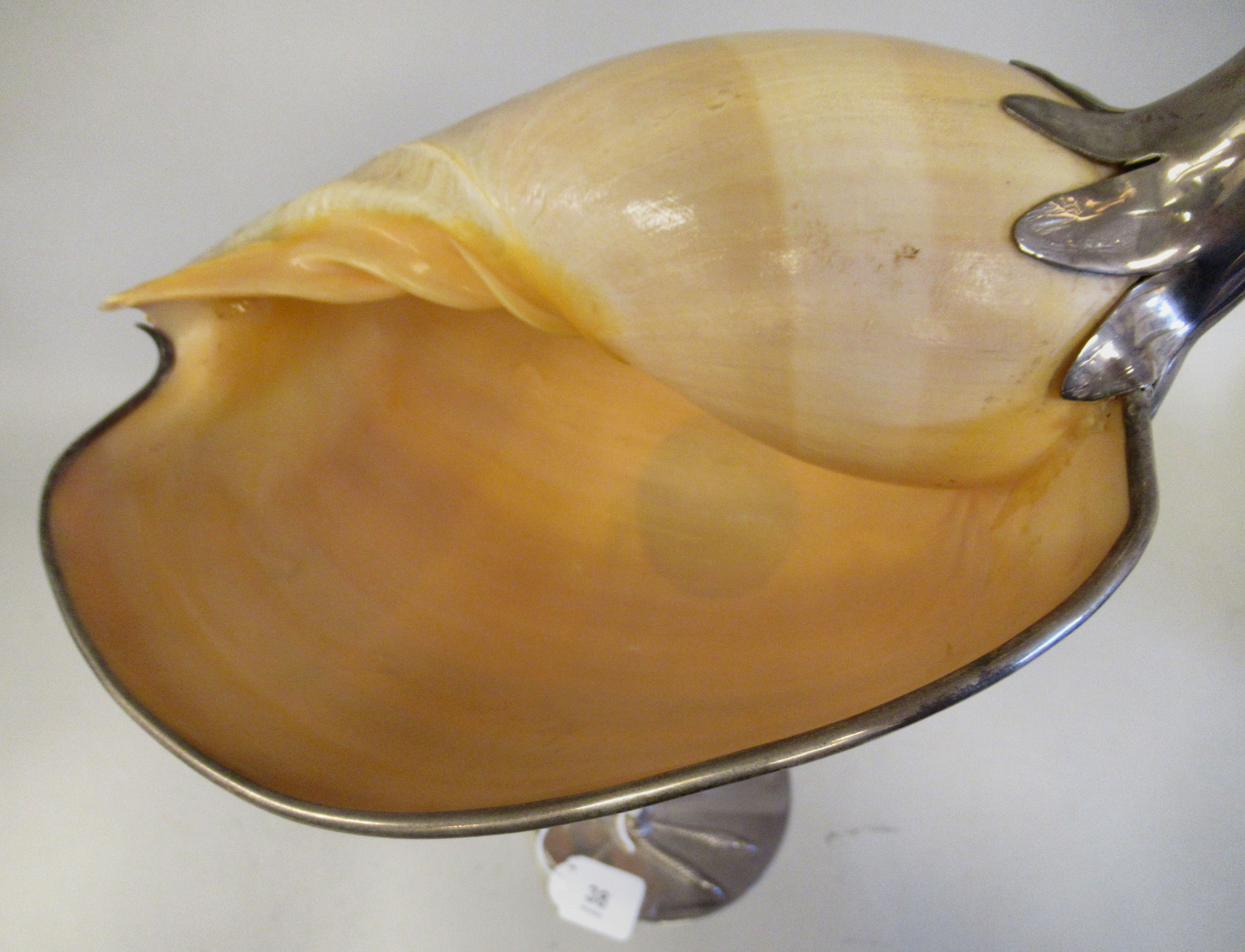 A 1970s Gabriella Binazzi white metal and shell sculpture, a wading bird  bears an impressed mark - Image 5 of 10