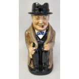 A Royal Doulton china Toby jug 'Winston Churchill, Prime Minister of Great Britain 1940'  9.25"h