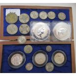 Uncollated, mainly British pre-decimal coins and two Australian silver two dollars