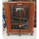 W&J George Ltd, Becker & Co mahogany cased chemical balance  20"h  16"w