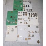 Uncollated military cap badges, some copies: to include Edinburgh University Training Corp (Please