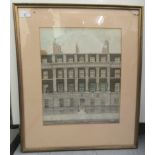 William Temple - Charles Dickens 3rd floor accomodation in the 1830s  watercolour  bears a signature